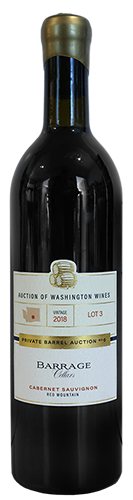 2018 Barrage Cellars Lot 3 Cabernet, Red Mountain