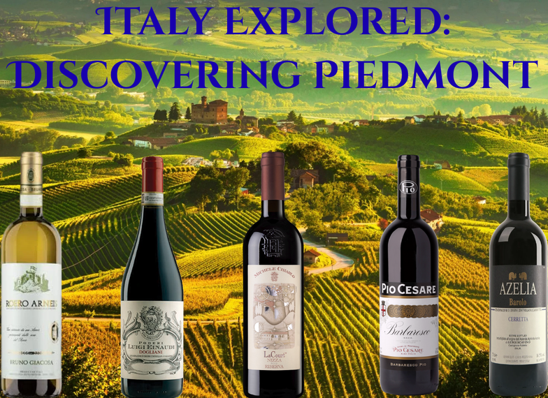 Italy Explored: Discovering Piedmont | Tuesday, August 18th 6:00 P.M.
