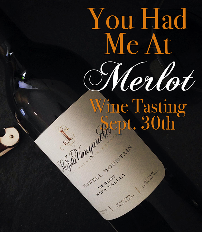 You Had Me at Merlot Tasting, September 30th, 2023 | 6:00 PM