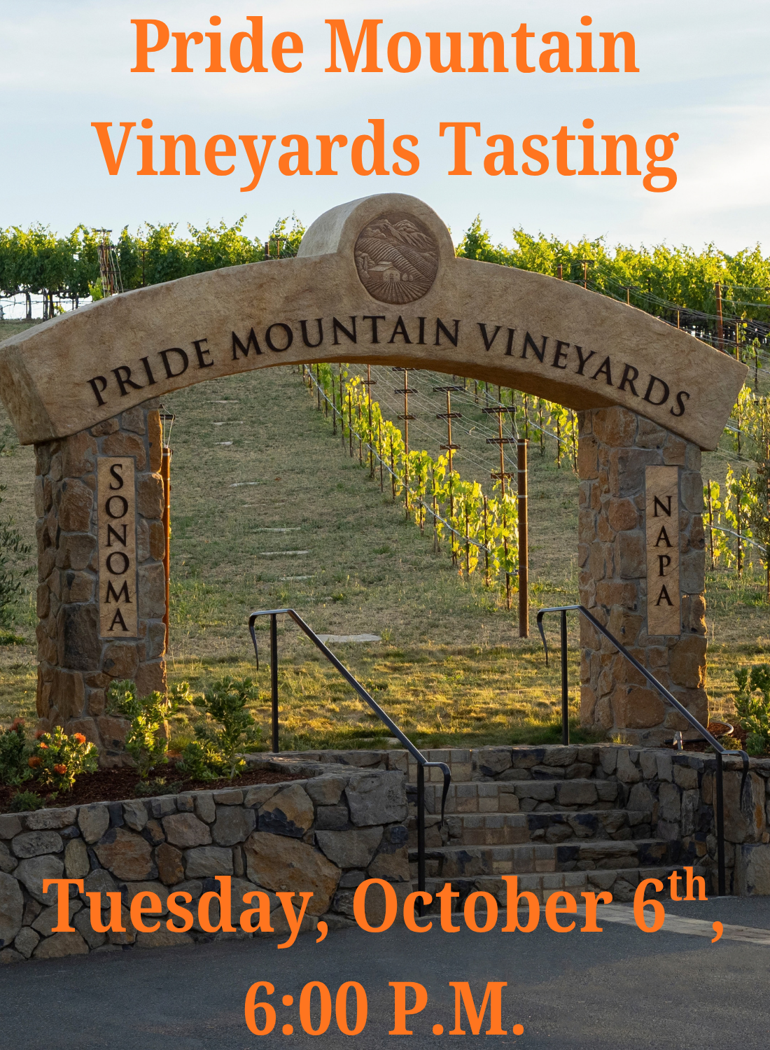 Pride Mountain Vineyards Tasting with Regional Sales Director Corey Crowe | Tuesday, October 6th, 6:00 P.M.