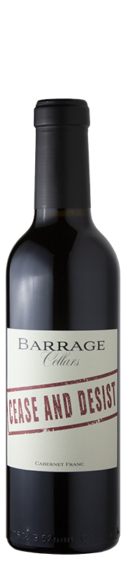 2018 Barrage Cellars Cease & Desist Cabernet Franc Half Bottle, Washington State